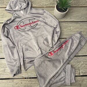 Boys Champion Light Gray Athletic Dri-Fit Sweatsuit, size 10-12